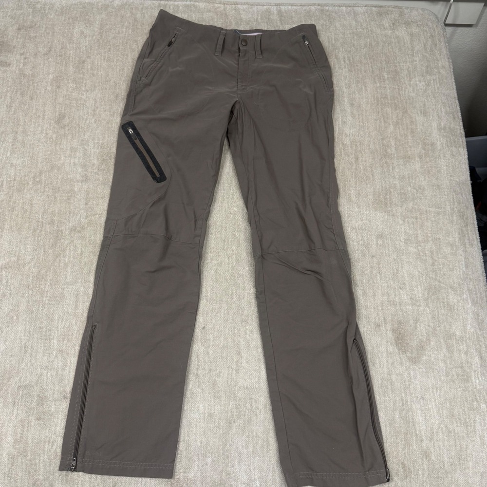 Nike ACG Fit Dry Brown Hiking Pants Womens 14 Zippered Pockets Outdoor Techwear